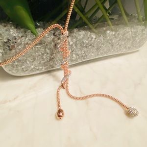 Rhinestone snake necklace 🐍